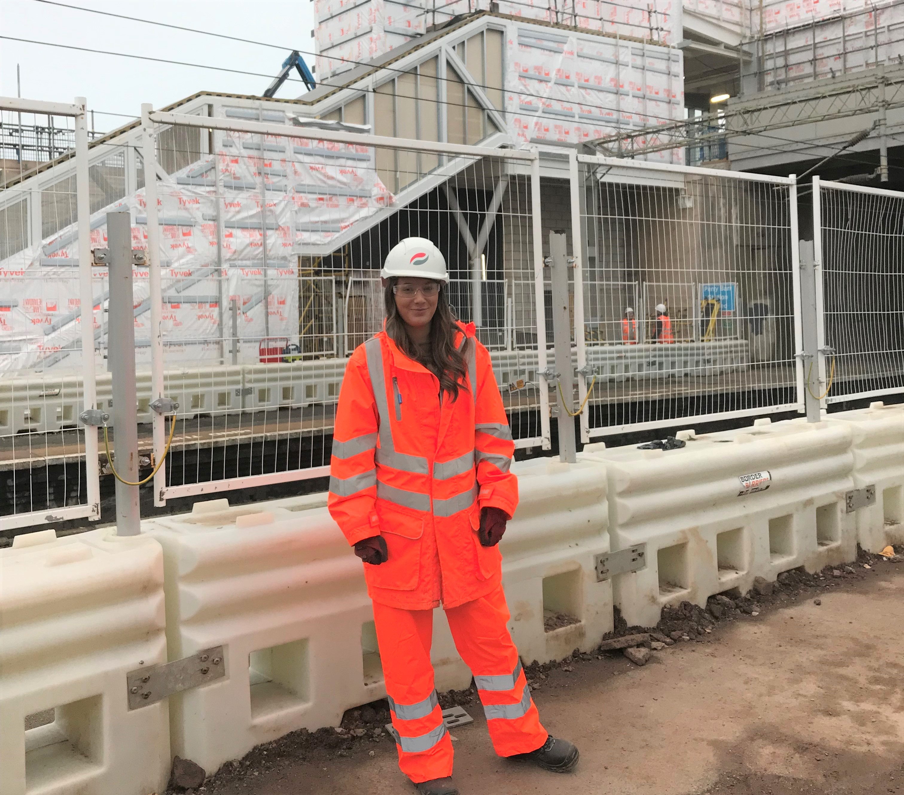 Esme Baraclough on site