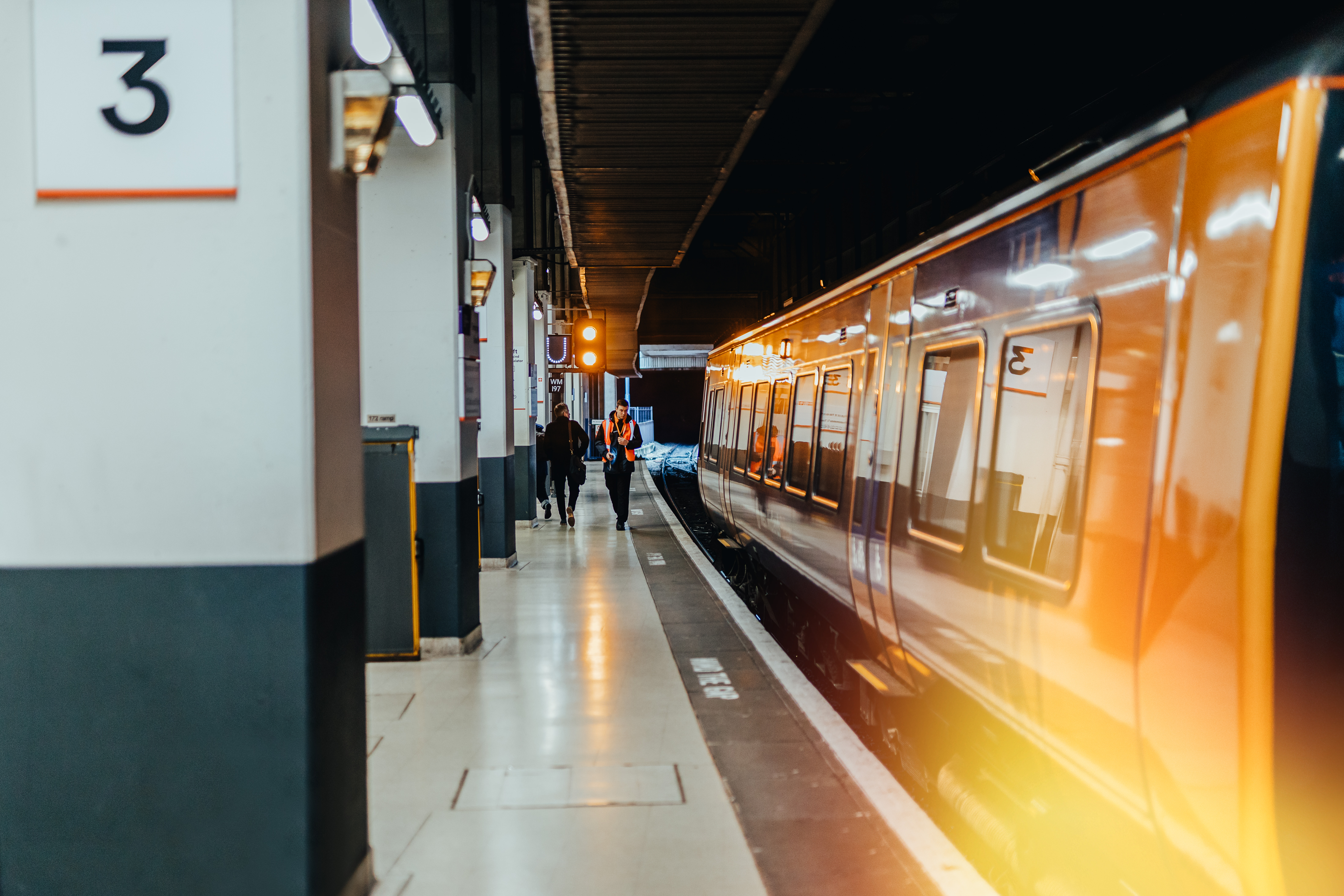 Platform at a Birmingham railway station