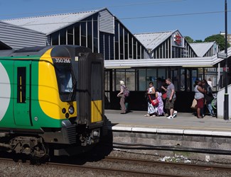 Train at a station