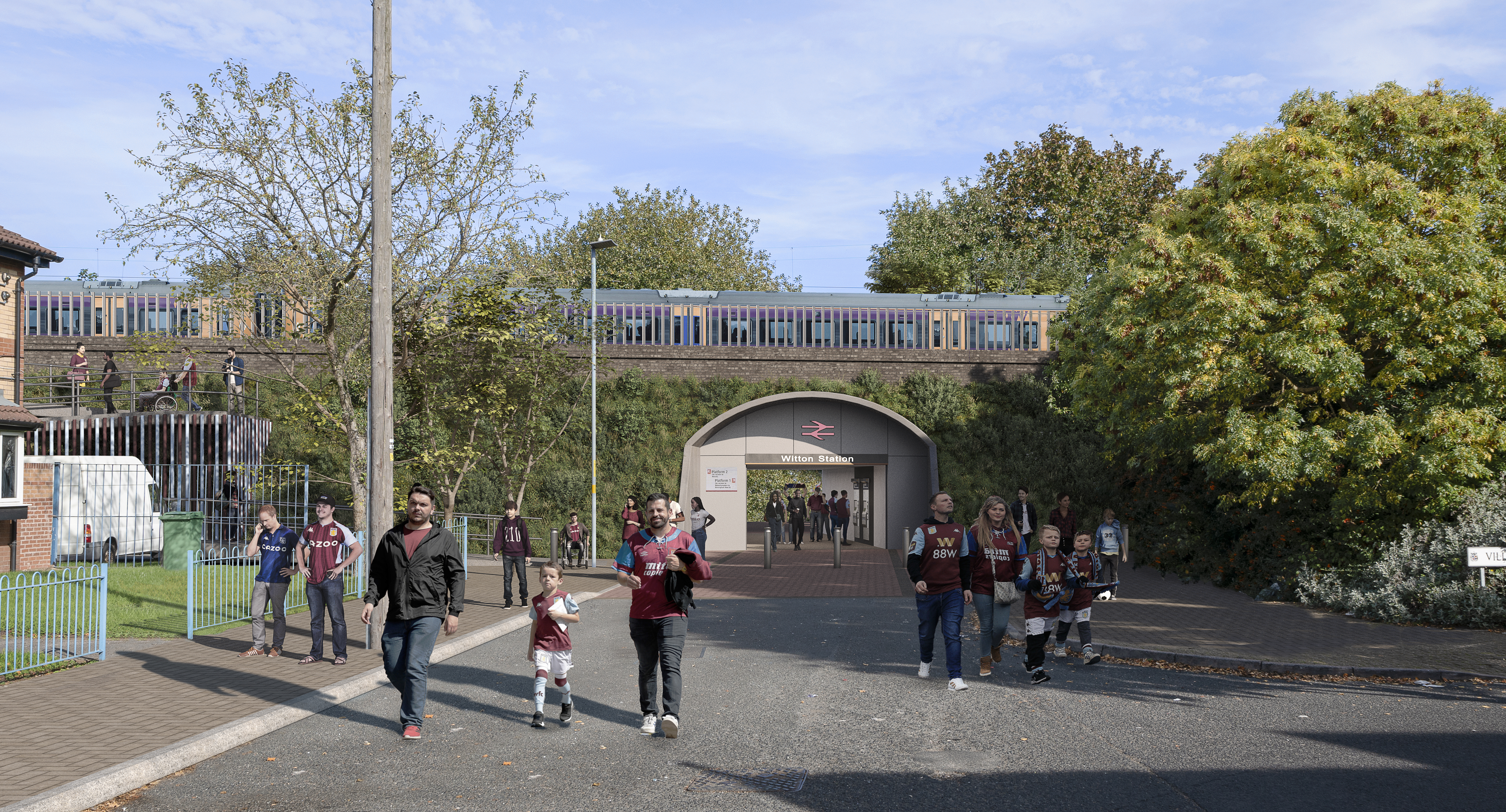 Designs for a new pedestrian tunnel under the rail line at Station Road.