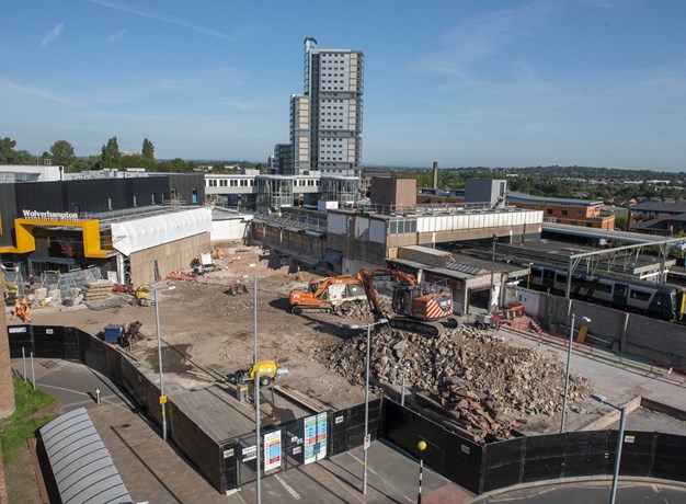 Train station demolition