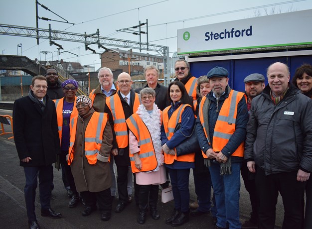 People at stechford rail station